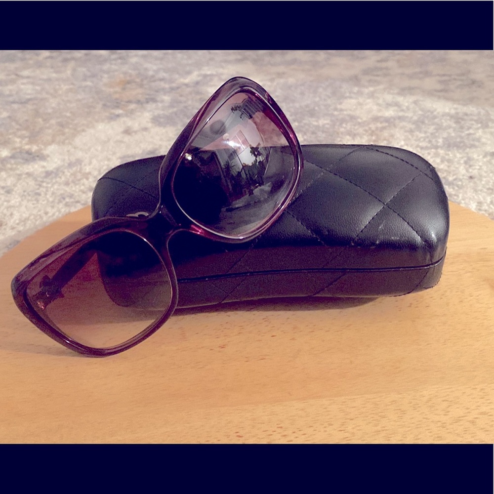 Authentic Chanel Sunglasses with Bow/CC charm on both side.  Brand New w/out tag